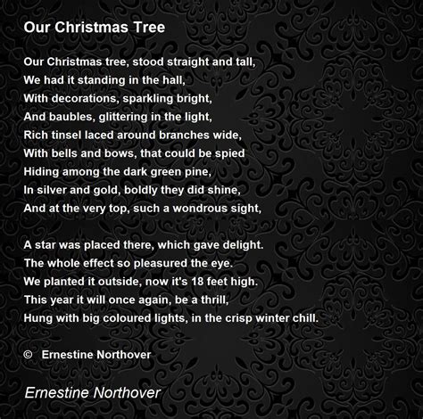 Our Christmas Tree - Our Christmas Tree Poem by Ernestine Northover