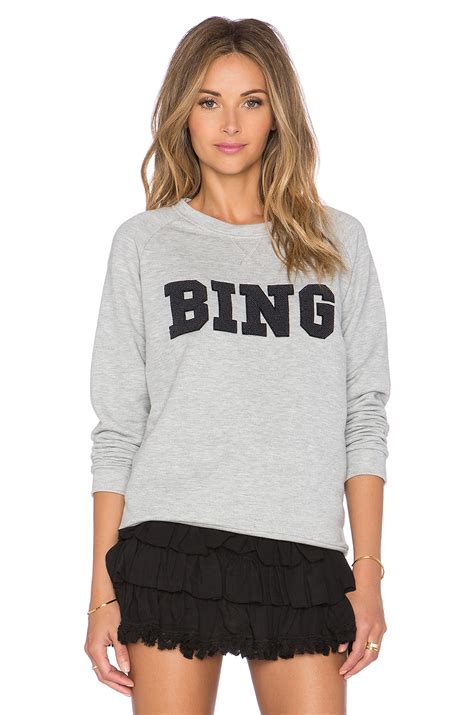 Anine bing Bing Sweatshirt in Gray | Lyst