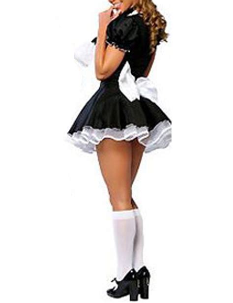 ML5034 Free Shipping High Quality Sexy Adult Woman 2PC Late Night French Maid Servant Costume ...