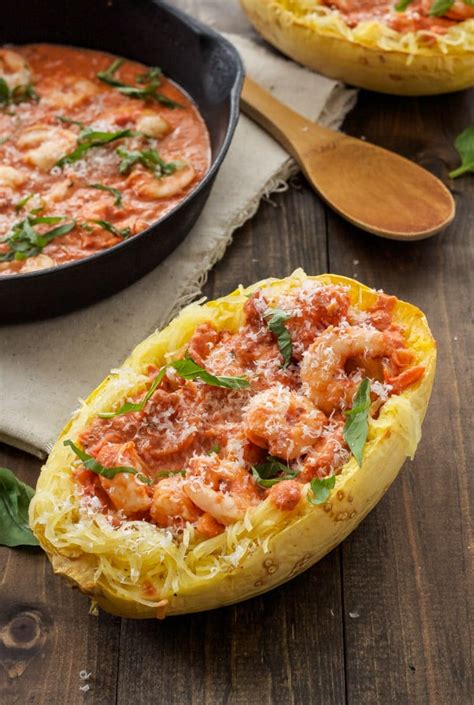 Spicy Tomato Garlic Shrimp with Spaghetti Squash - Recipe Runner