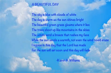 The way I see it.: Poem- A Beautiful Day