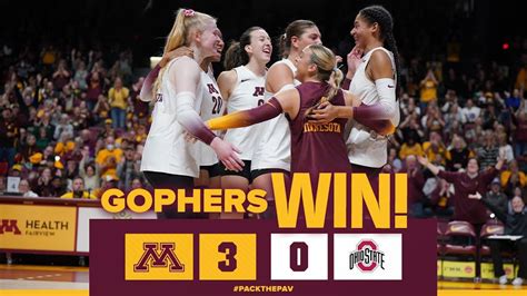 Highlights: Gopher Volleyball Sweeps Ohio State - YouTube