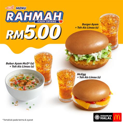 McDonald’s Malaysia Launches Menu Rahmah As Part of Its Commitment to ...