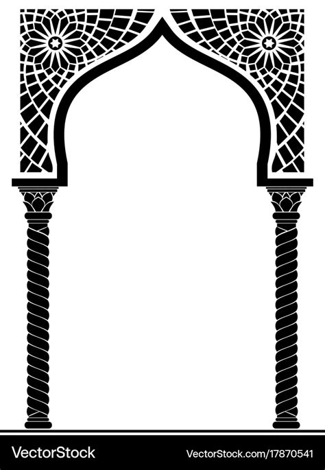 Arch in the arabic style Royalty Free Vector Image