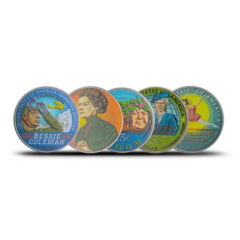 2023 Colorized American Women Quarter 5-Coin Set - Provident Metals™