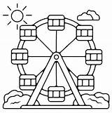 Ferris Wheel Free Printable Coloring Page  sketch template