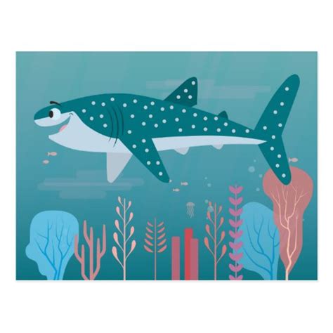 Finding Dory | Destiny the Whale Shark Postcard | Zazzle