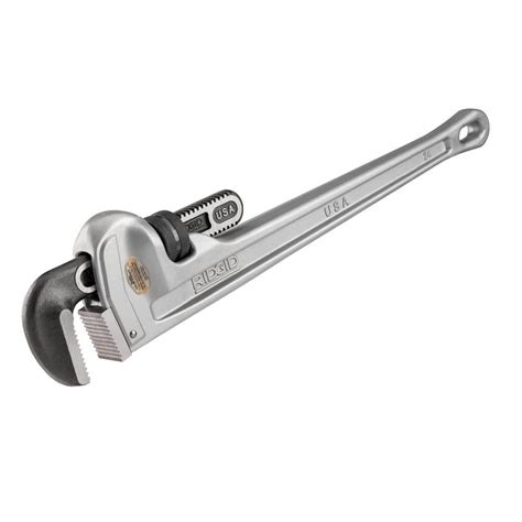 RIDGID 24 in. Aluminum Straight Pipe Wrench for Plumbing, Sturdy ...