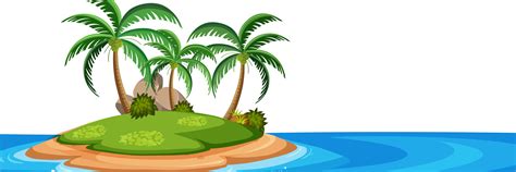 Isolated island on white background 694403 Vector Art at Vecteezy