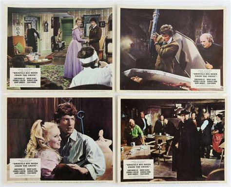 7 sets of Dracula Hammer Horror Front of House cards/stills including ...