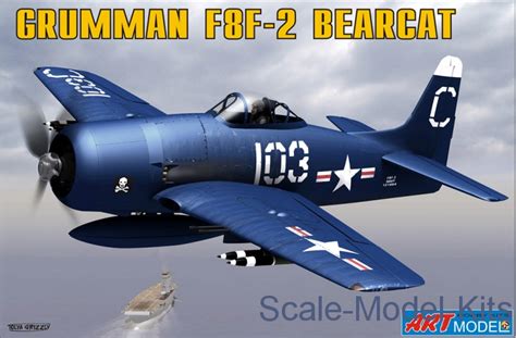 Grumman F8F-2 "Bearcat"-ART Model plastic scale model kit in 1:72 scale (art model 7201)//Scale ...