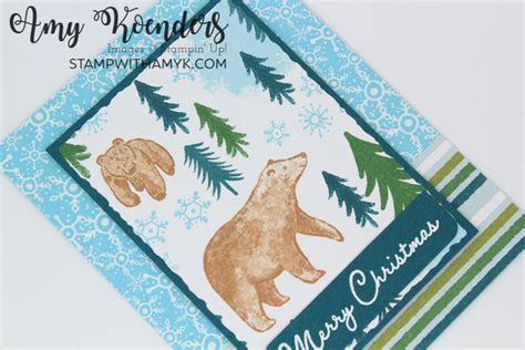 Stampin’ Up! Beary Cute A Walk In The Forest Christmas Card – Stamp With Amy K