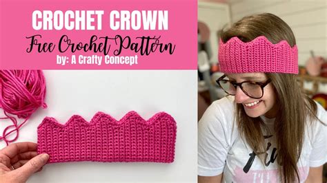 Super Easy Crochet Crown Pattern- Crochet Patterns for Beginners - YouTube