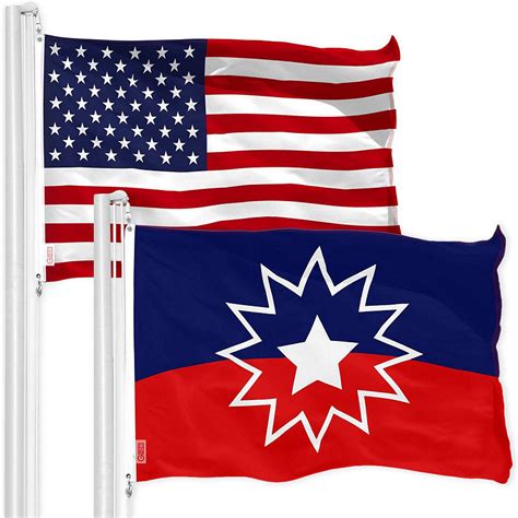 G128 - Combo Pack: USA American Flag and Juneteenth Flag 3x5 FT Printed ...