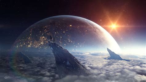 Rising Planet [2560x1440] | Scifi artwork, Sci fi concept art, Science ...