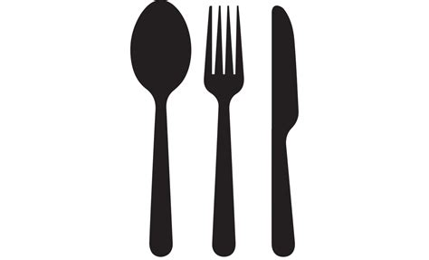 spoon, fork and knife icon set on transparent background 21013594 PNG