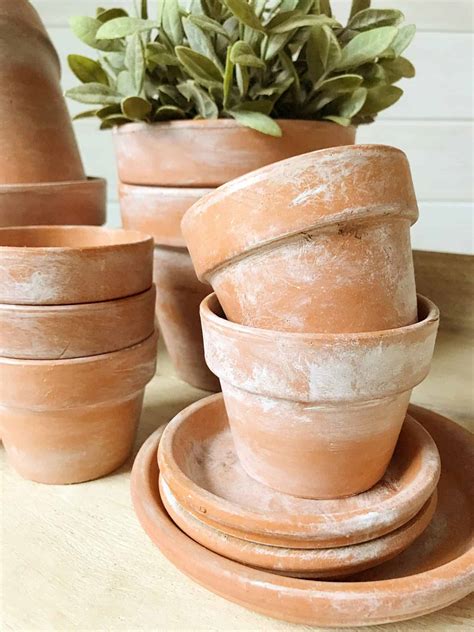 How to age terra cotta pots using paint - At Home With The Barkers