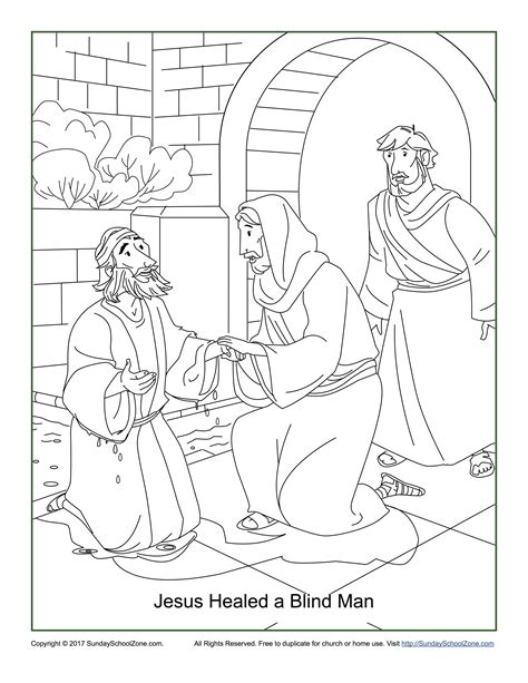 Jesus Heals The Blind Man Coloring Page at GetDrawings | Free download