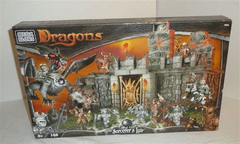 Mega Bloks Set 9886 DRAGONS Sorcerer's Lair Castles Knights - Mega ...