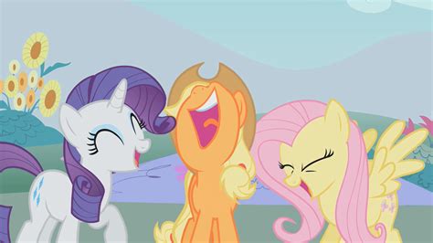 Image - Rarity, Applejack, and Fluttershy laughing S01E07.png - My Little Pony Friendship is ...