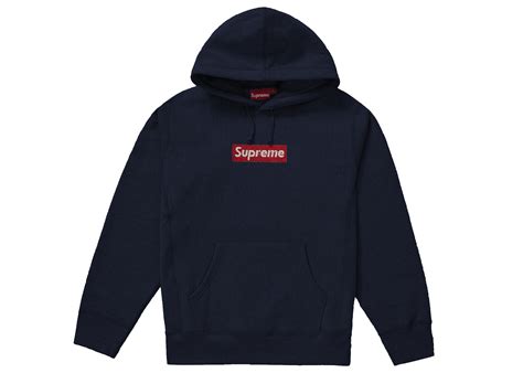 Supreme Swarovski Box Logo Hoodie Sweatshirt 'ss 19' in Navy (Blue) for Men - Save 43% - Lyst