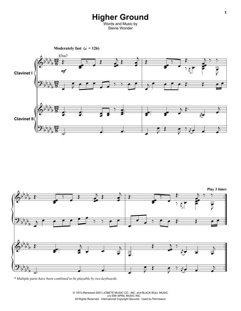 Stevie Wonder - Higher Ground sheet music