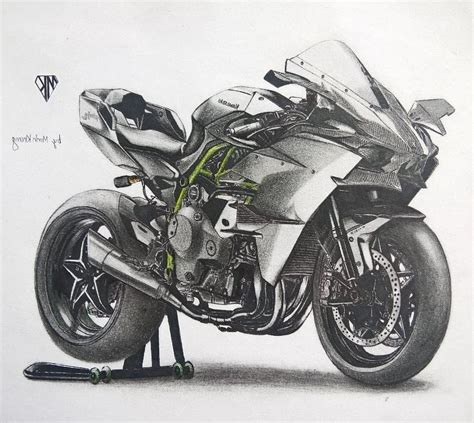 Kawasaki Ninja H2™RさんはInstagramを利用しています:「Drawing of Kawasaki H2R 🎨 By ...