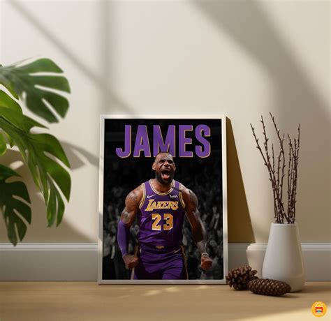 Lebron James Printable Poster, NBA Poster, LA Lakers, High Quality Wall ...