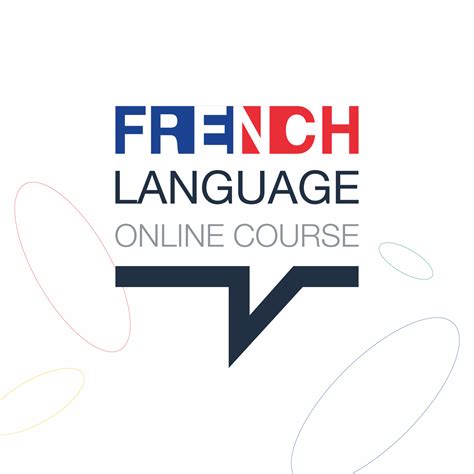 French Online language course iconic logo. Fluent speaking foreign language. Concept of Online ...