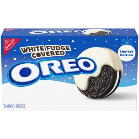 Oreo Limited Edition White Fudge Covered Chocolate Sandwich Cookies, 8.5 oz - Fry’s Food Stores