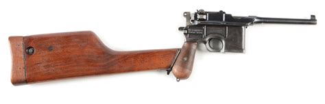 (C) MAUSER OBERNDORF C96 BROOMHANDLE SEMI-AUTOMATIC PISTOL WITH SHOULDER STOCK. - auctions ...