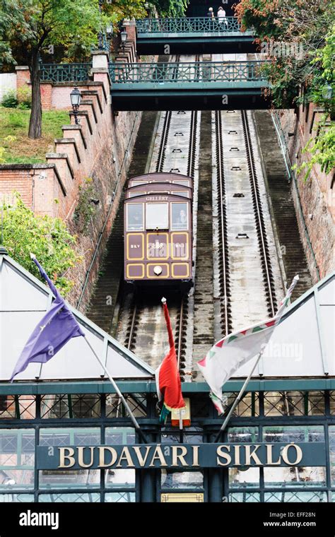 Budapest Castle Hill Funicular. Hungary Stock Photo - Alamy