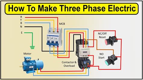 How To Make 3 phase motor wiring diagram | 3 phase motor connection diagram | 3 phase motor ...