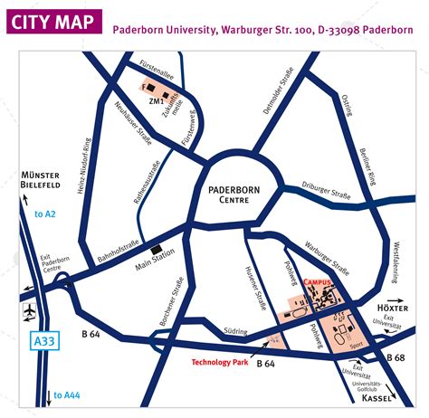 Universität Paderborn - How to get here / campus map