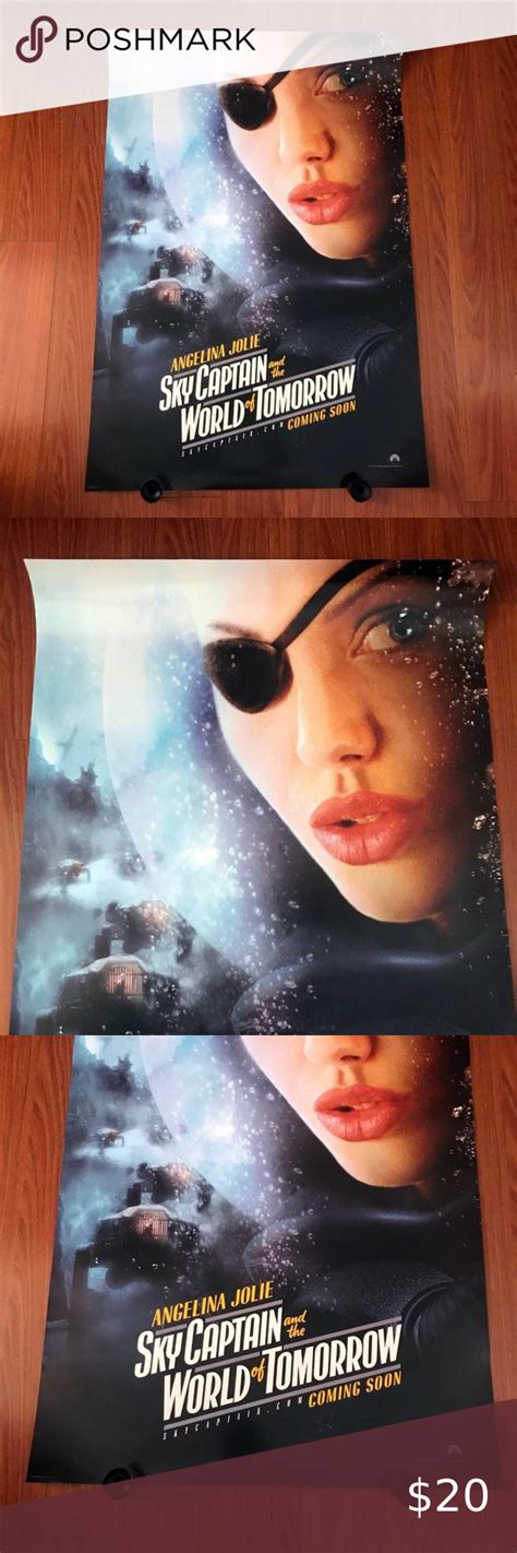 Sky Captain World of Tomorrow 2004 Movie Poster 2 Sided Angelina Jolie ...