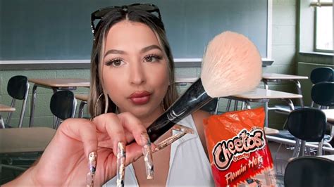 Asmr hot cheeto girl does your makeup fast and aggressive in class💄🎨🥵 ...