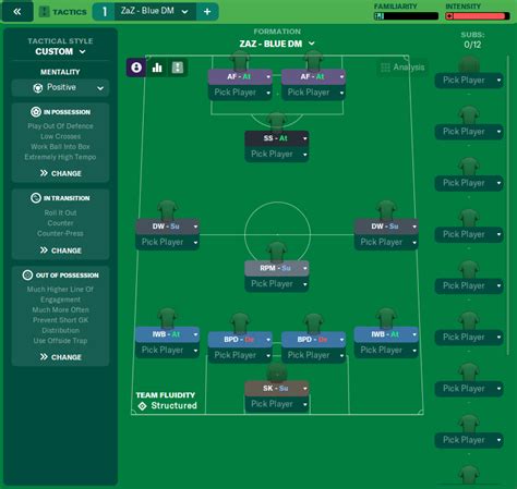 ZaZ - Blue DM | Football Manager 2022 Tactics Sharing Section | FM-Arena