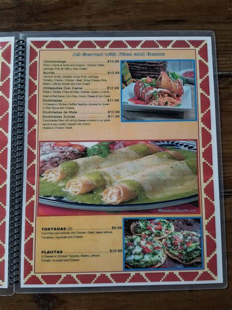 Menu at Tequila Sunrise Restaurant & Bar, Valatie