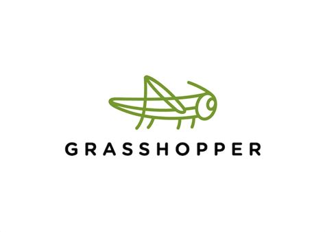 Premium Vector | Grasshopper logo design vector illustration