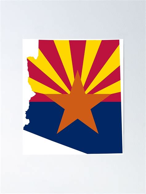 "State of Arizona and Arizona Flag" Poster for Sale by NewNomads ...