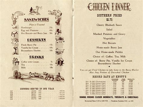 Art of the Menu: Chicken Dinner Restaurant