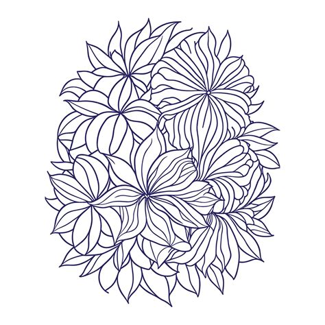 Premium Vector | Flower line art illustration vector art black and white pencil art