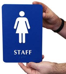 Staff Restroom Signs | California Staff Bathroom Signs