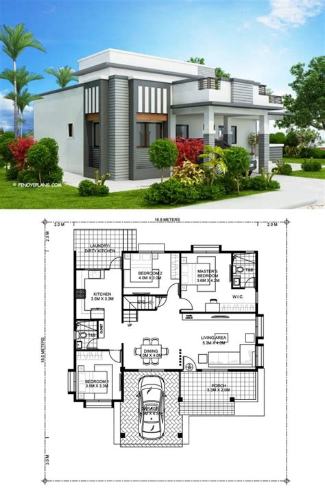 Four Bedroom Modern House Design | Pinoy ePlans | Best modern house design, Architectural house ...