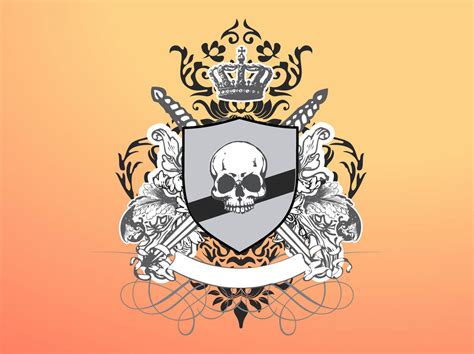 Skull Blazon Vector Art & Graphics | freevector.com