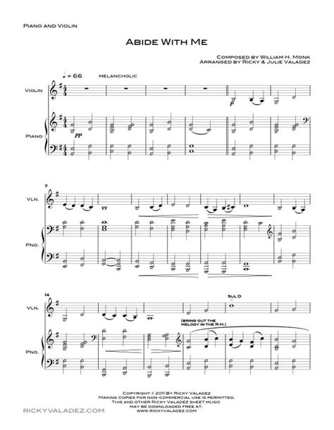 Abide With Me Sheet Music - Ricky Valadez