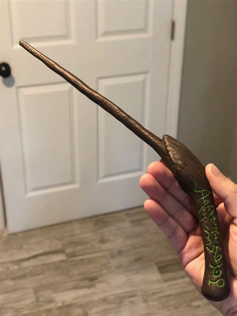 Finished painting this 3D printed Bellatrix wand! : r/somethingimade