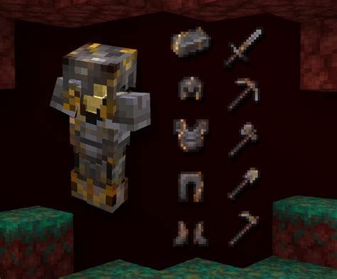 I've updated my animated netherite armor with gold veins for Optifine 1 ...