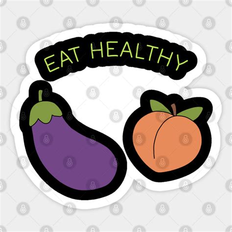 Eggplant and Peach - Eggplant And Peach - Sticker | TeePublic