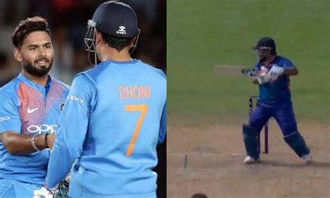 "Thala vibes", Video of Rishabh Pant batting in right-hand goes viral ...